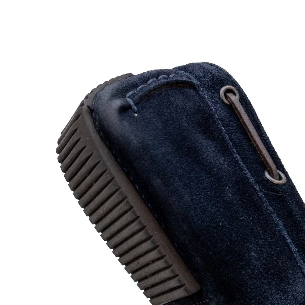 Bottega Veneta Intrecciato Suede‎ Driving Loafers Navy Blue Mens US 7